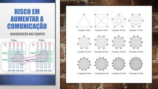 RISCO EM
AUMENTAR A
COMUNICAÇÃO
ORGANIZAÇÃO DAS EQUIPES
 