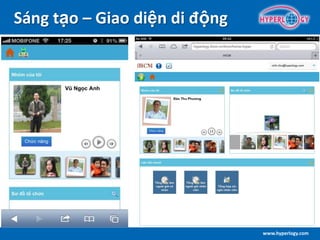 www.hyperlogy.com
Sáng tạo – Giao diện di động
 