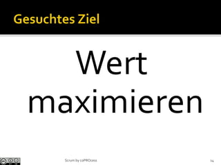 Wert
maximieren
14Scrum by coPROcess
 