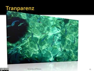  Transparence
 Inspection
 Adaptation
45Scrum by coPROcess
 