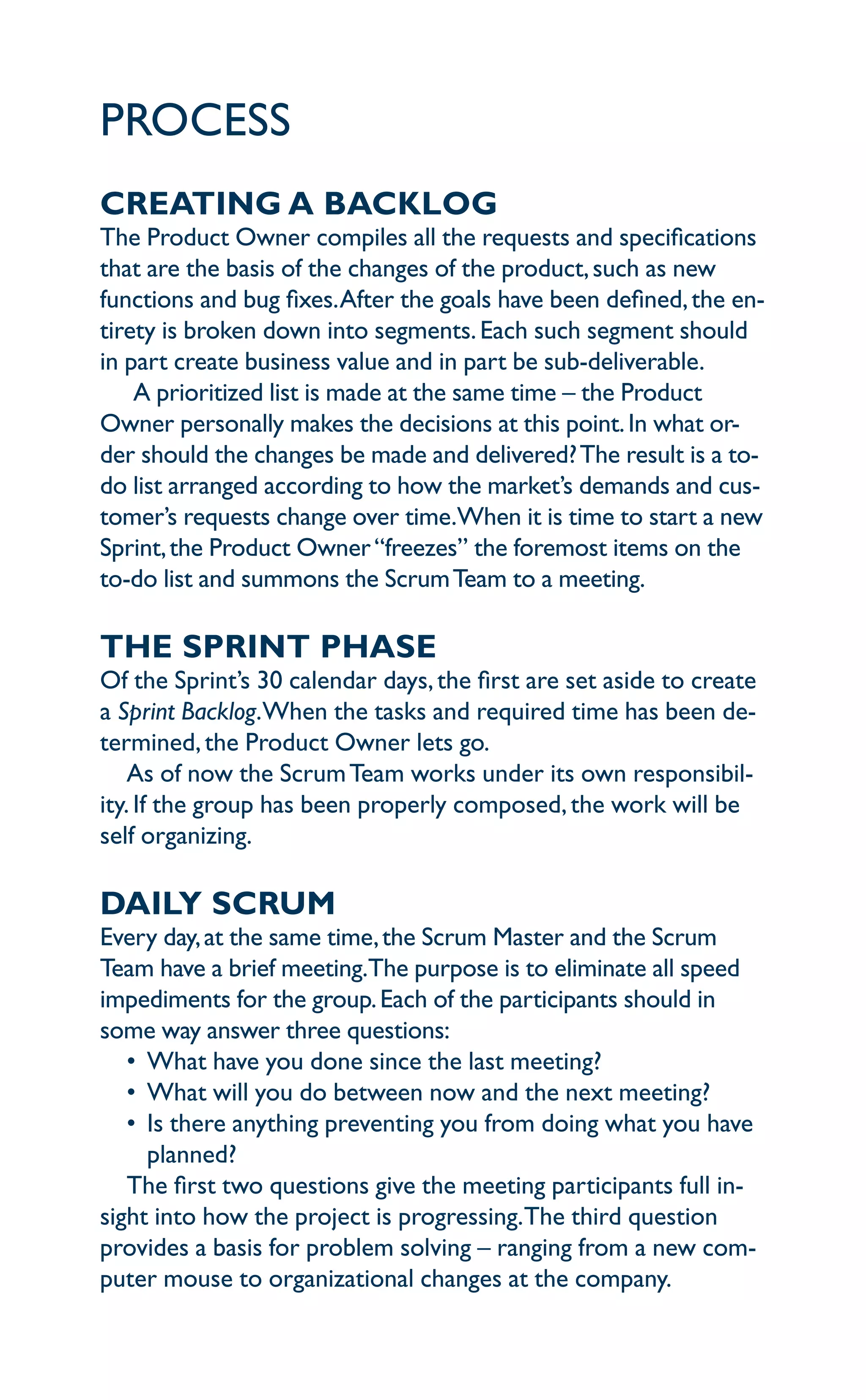 Scrum in five minutes