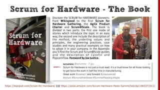 Scrum for Hardware - The Book
Discover the SCRUM for HARDWARE pioneers:
from Wikispeed to the first Scrum for
Hardware Gat...