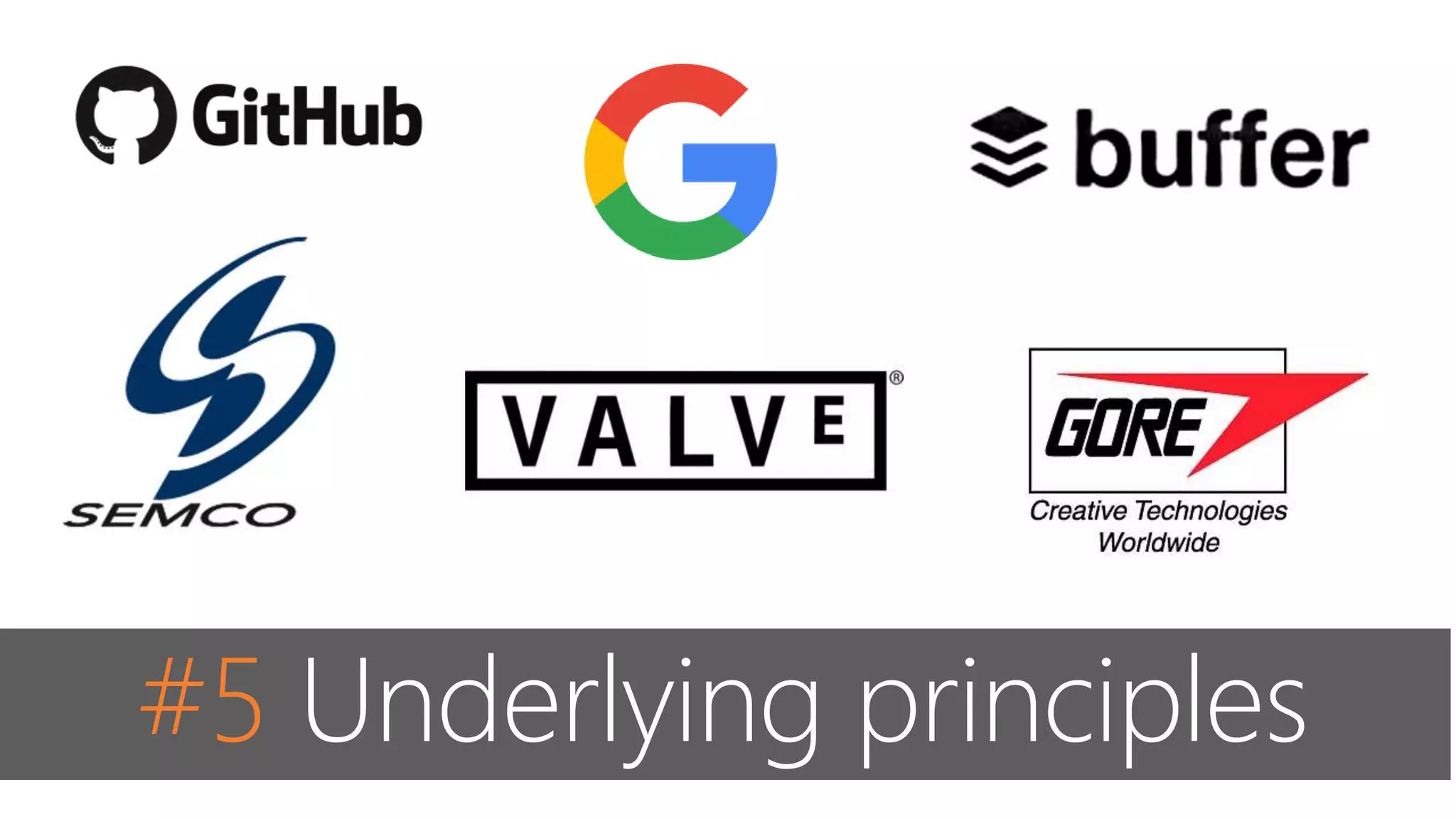 #5 Underlying principles
 