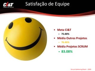 Avaliando Scrum em um ambiente CMMi 5