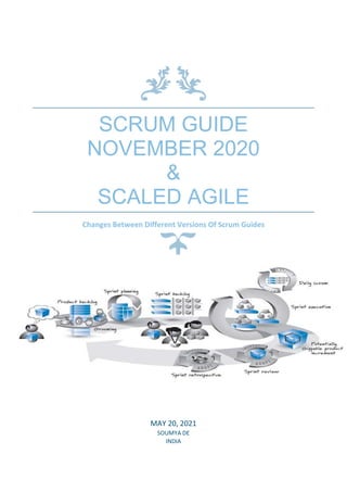 SCRUM GUIDE
NOVEMBER 2020
&
SCALED AGILE
Changes Between Different Versions Of Scrum Guides
MAY 20, 2021
SOUMYA DE
INDIA
 