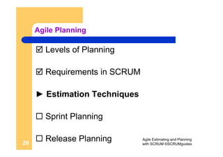 ScrumGuides Agile Estimating And Planning With Scrum