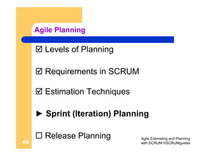 ScrumGuides Agile Estimating And Planning With Scrum