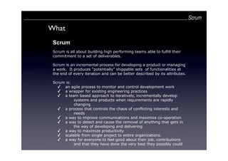 SCRUM, an introduction