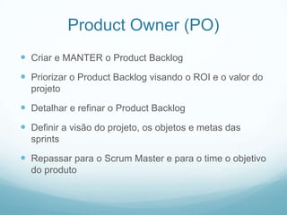 Palestra: Scrum e seus papéis