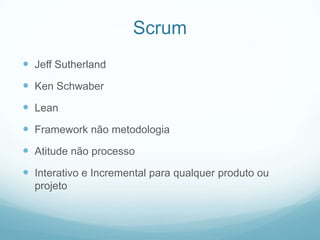 Palestra: Scrum e seus papéis
