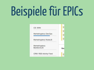 Beispiele für EPICs

 