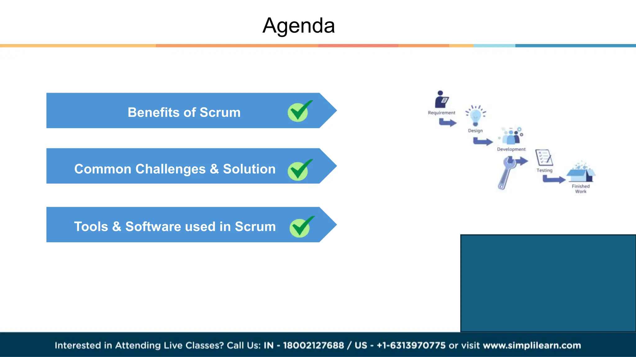 Agenda
Benefits of Scrum
Common Challenges & Solution
Tools & Software used in Scrum
 