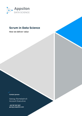 Scrum in Data Science
How we deliver value
Contact person:
Georgy Romelashvili
Account Executive
+48 787 957 007
georgy@appsilon.com
 