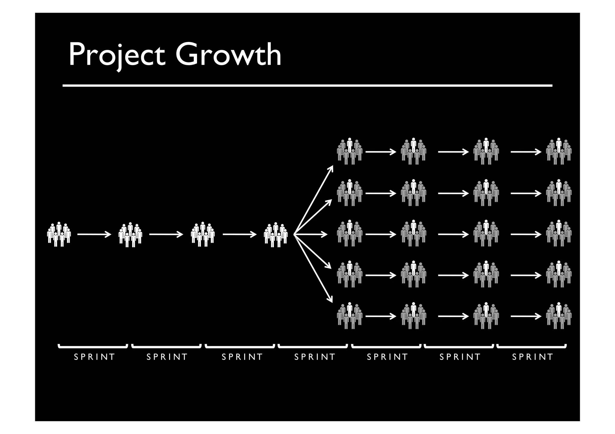 Project Growth	

S P R I N T	

S P R I N T	

 S P R I N T	

 S P R I N T	

 S P R I N T	

 S P R I N T	

 S P R I N T	

 