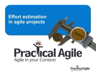 65
Effort estimation  
in agile projects
 