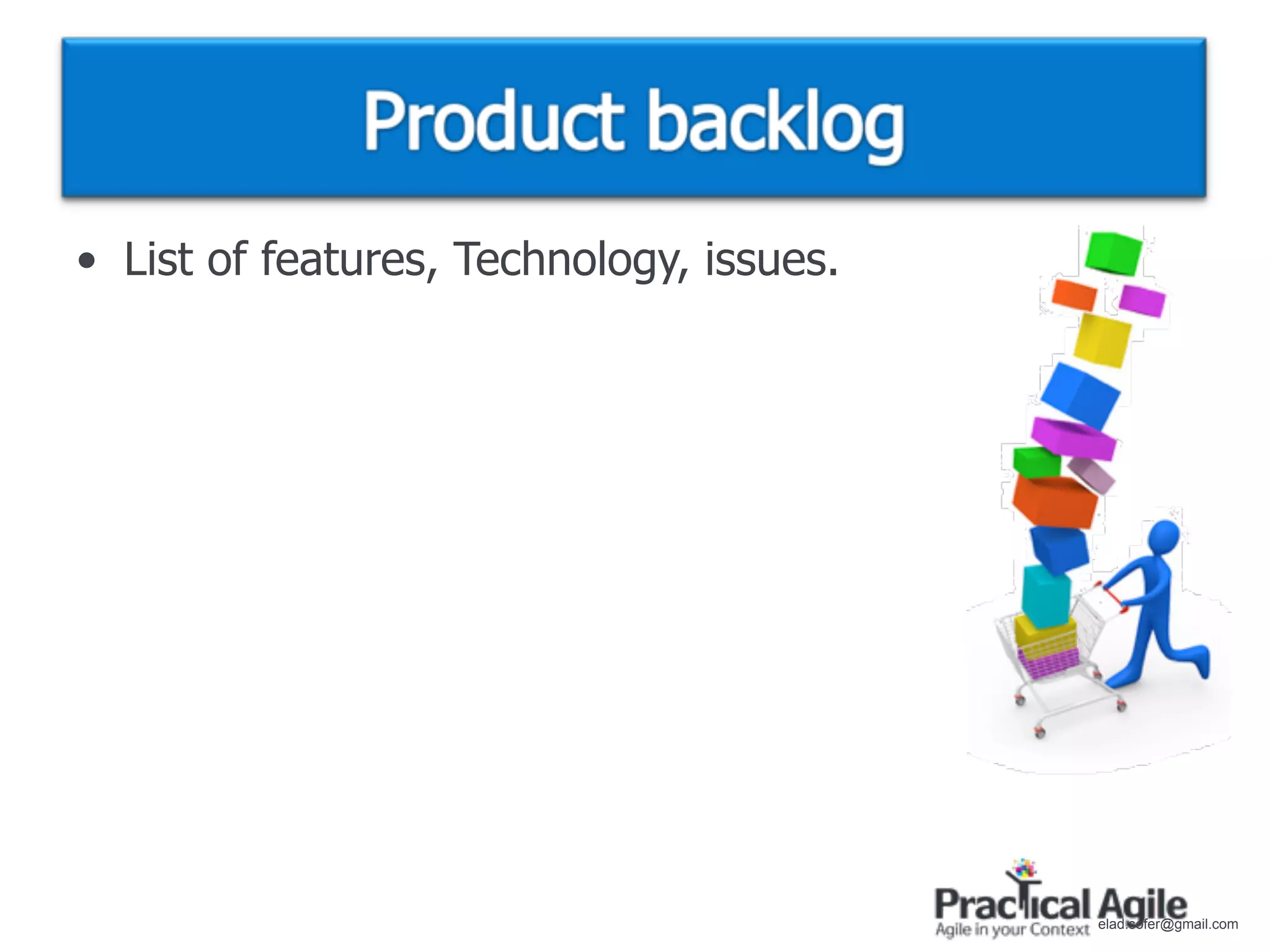 • List of features, Technology, issues.




                                          elad.sofer@gmail.com
 