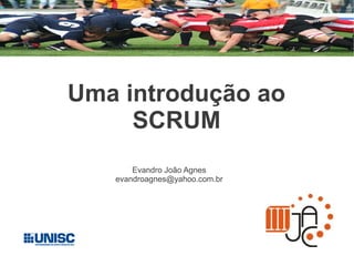 Uma introdução ao
     SCRUM
       Evandro João Agnes
   evandroagnes@yahoo.com.br
 