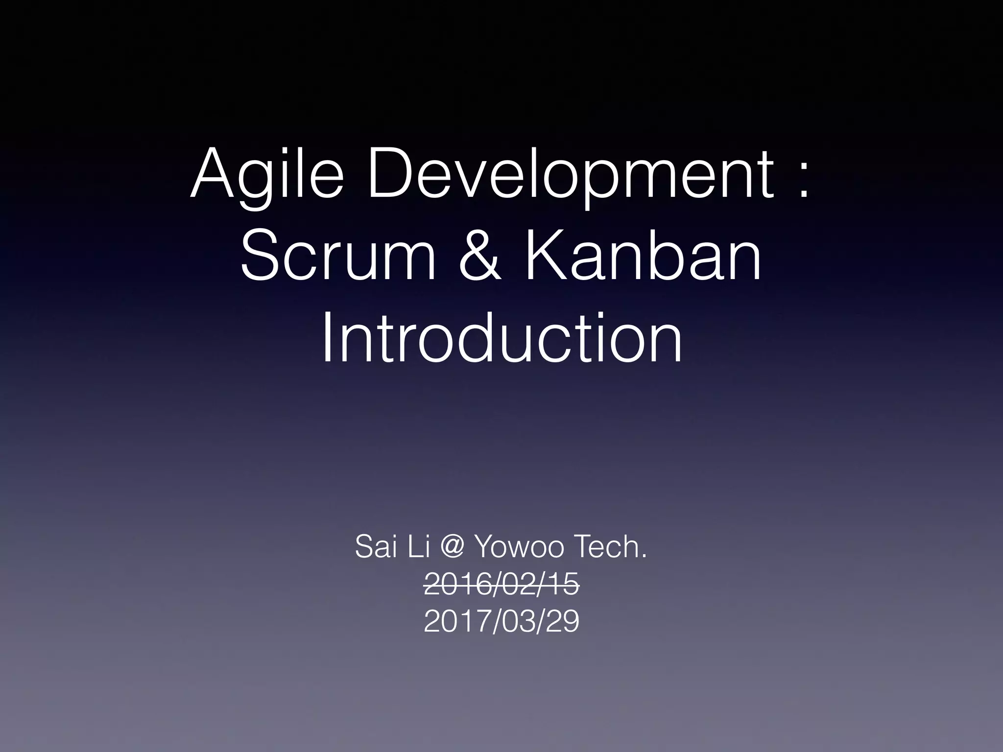 Scrum & Kanban Introduction | PPT
