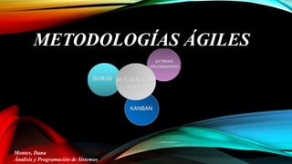 METODOLOGÍAS ÁGILES
Montes, Dana
Ánalisis y Programación de Sistemas
 