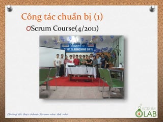 Công tác chuẩn bị (1)
OScrum Course(4/2011)
Chúng tôi thực hành Scrum như thế nào 4
 