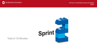 OFFICE OF DISTANCE AND ELEARNING
PgMO
Total of 15 Minutes
 