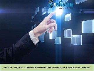 A Growing IT Company
THE IT IN "LEVITATE" STANDS FOR INFORMATION TECHNOLOGY & INNOVATIVE THINKING
 