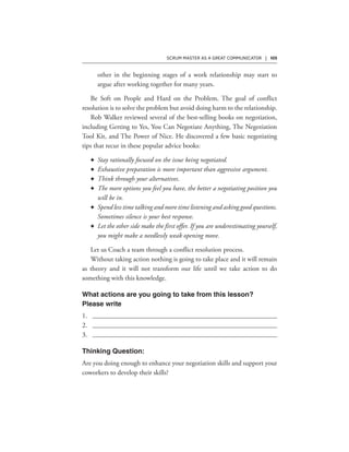 SCRUM MASTER AS A GREAT COMMUNICATOR | 105
F
F
F
F
F
F
 