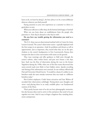 SCRUM MASTER AS A CREATIVE PERSON | 143
 