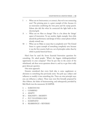 SCRUM MASTER AS A CREATIVE PERSON | 145
 