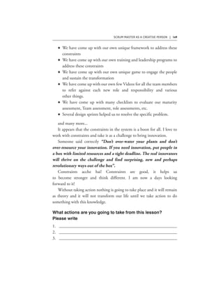 SCRUM MASTER AS A CREATIVE PERSON | 149
F
F
F
F
F
F
 