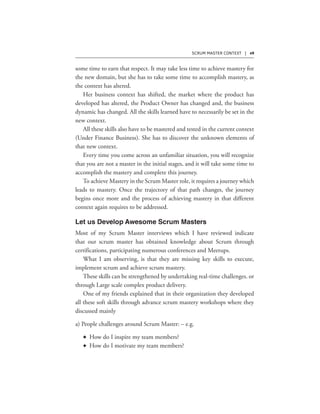 SCRUM MASTER CONTEXT | 49
F
F
 
