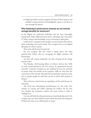 SCRUM MASTER CONTEXT | 61
F
 