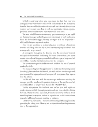 64 | THE SCRUM MASTER GUIDEBOOK
 