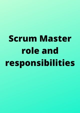 Scrum master vs agile coach difference explained | PDF