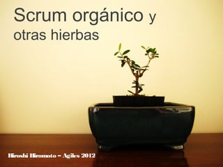 Scrum orgánico y
 otras hierbas




Hiroshi Hiromoto – Agiles 2012
 