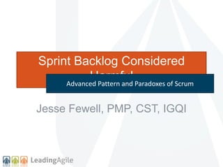 Scrum patterns and paradoxes Slide 1