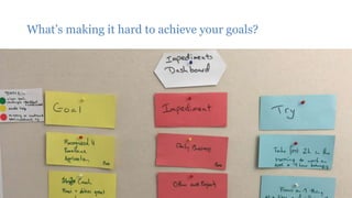 What’s making it hard to achieve your goals?
 