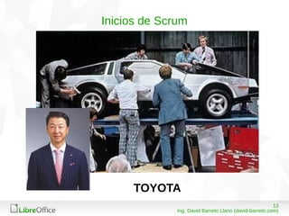 1308/03/15
Ing. David Barreto Llano (david-barreto.com)
Inicios de Scrum
TOYOTA
 