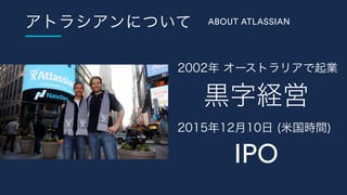ABOUT ATLASSIAN
IPO
 