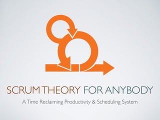 SCRUMTHEORY FOR ANYBODY
ATime Reclaiming Productivity & Scheduling System
 