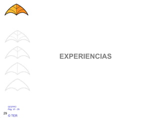 GESPRO
Pág. VI - 29
© TER
EXPERIENCIAS
29
 
