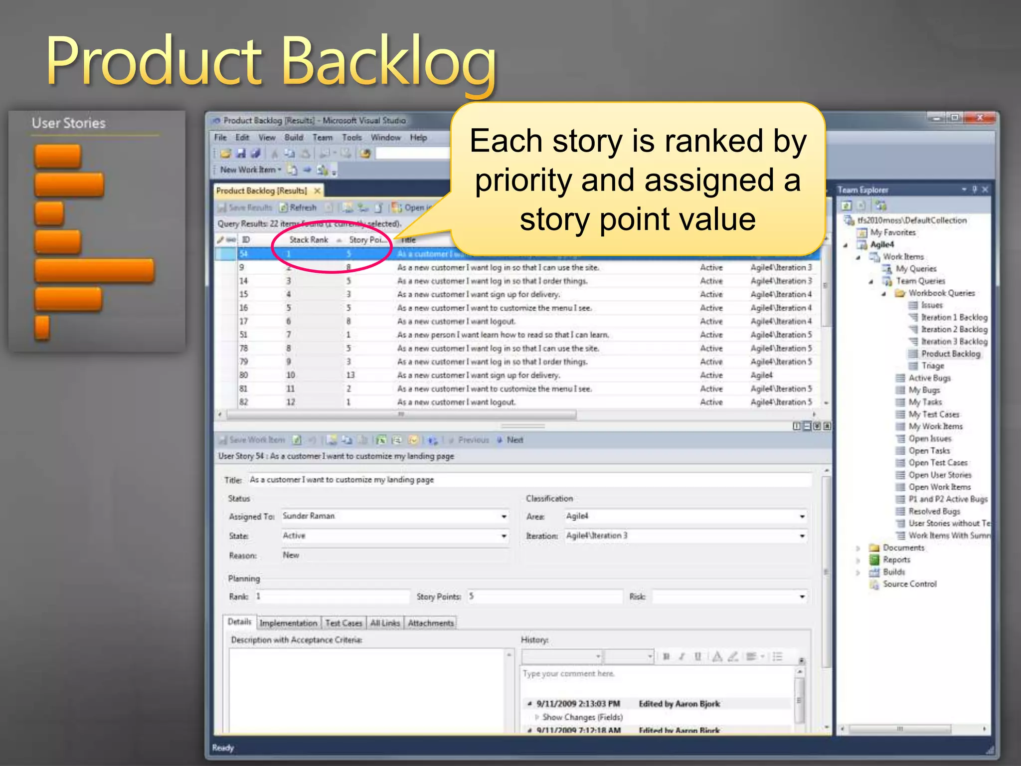 Product BacklogProduct Backlog workbook for planning future sprints