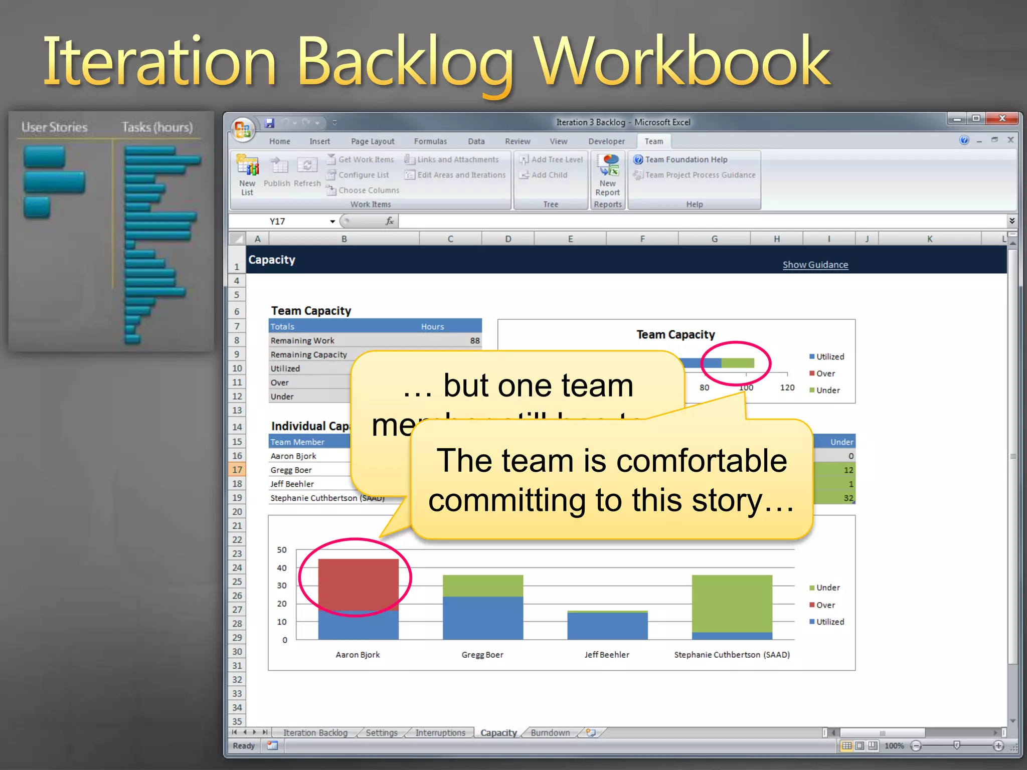 Iteration Backlog WorkbookTasks are reassigned