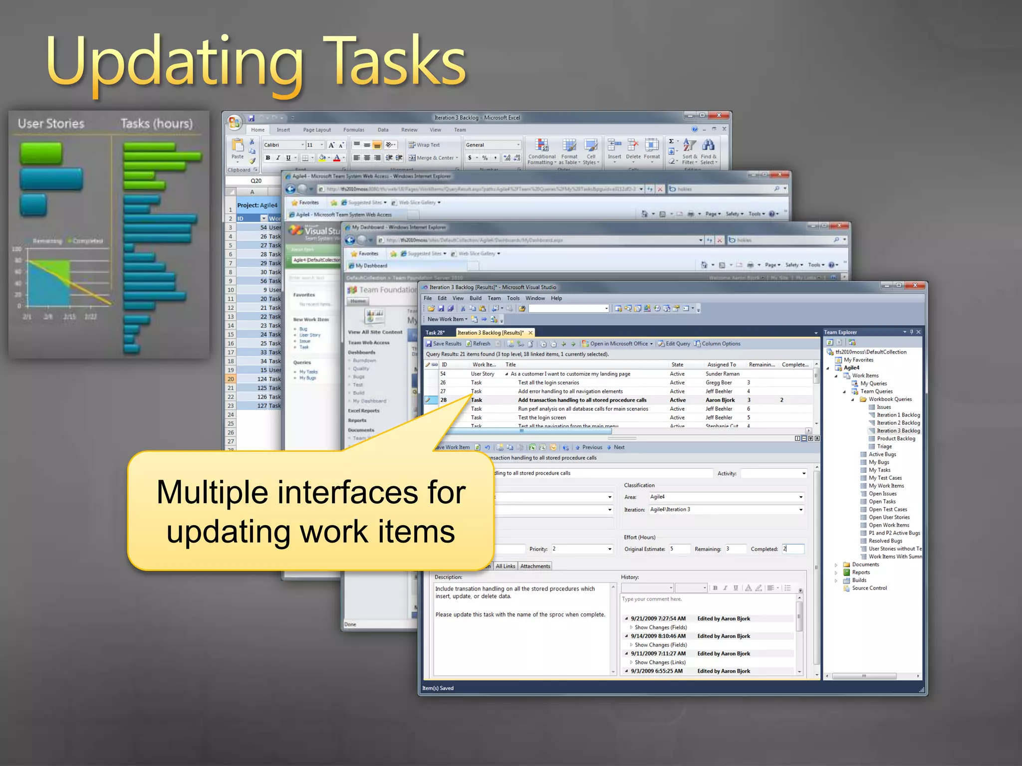 Updating TasksTeam Explorer
