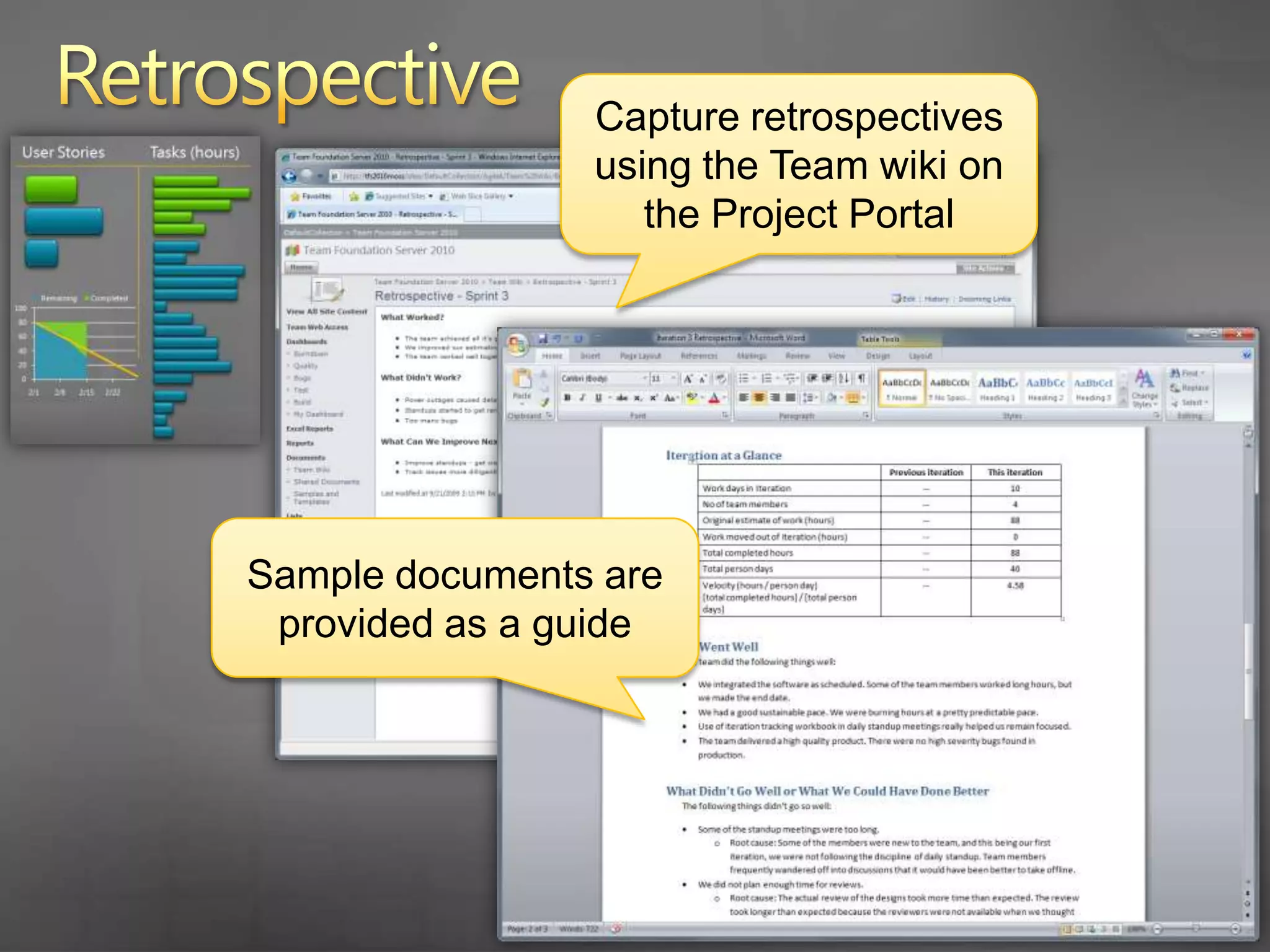 AgendaScrum with TFS 2010 using MSF for Agile 5.0Planning the ProjectHow do you plan the project?Project planning in TFS 2010Planning a SprintWhat is sprint planning?Sprint planning in TFS 2010Running a SprintHow do you run a sprint?Running a sprint in TFS 2010
