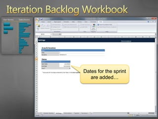 Iteration Backlog Workbook... and any planned interruptions