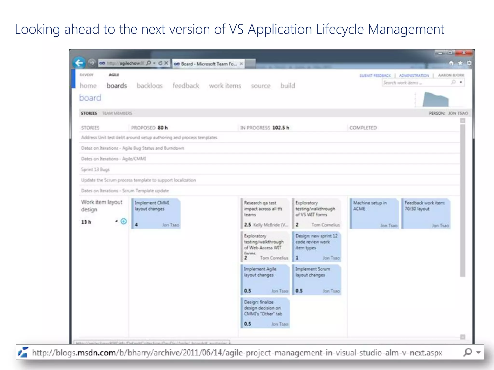 Looking ahead to the next version of VS Application Lifecycle Management
 