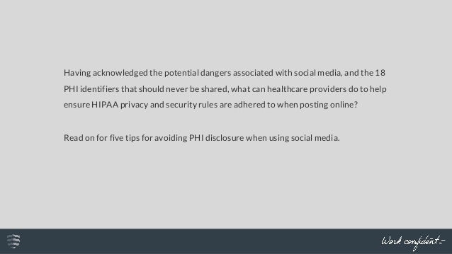 Social media & HIPAA - Staying compliant when sharing online