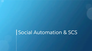 Social Automation & SCS
 