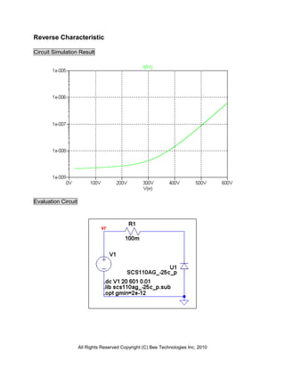 Reverse Characteristic

Circuit Simulation Result




Evaluation Circuit




                     All Rights Reserved Copyright (C) Bee Technologies Inc. 2010
 